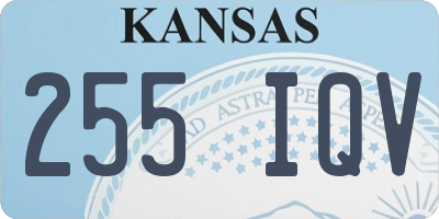 KS license plate 255IQV