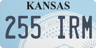 KS license plate 255IRM