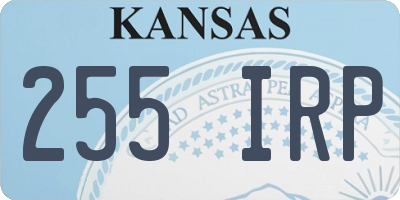KS license plate 255IRP