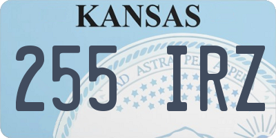 KS license plate 255IRZ