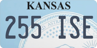 KS license plate 255ISE