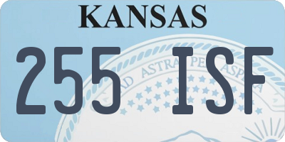 KS license plate 255ISF