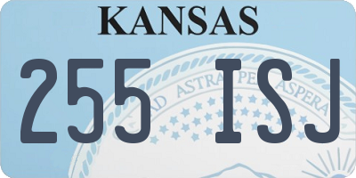 KS license plate 255ISJ