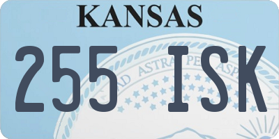 KS license plate 255ISK