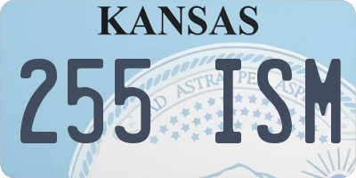 KS license plate 255ISM