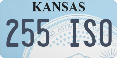 KS license plate 255ISO