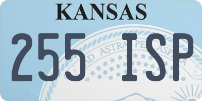 KS license plate 255ISP