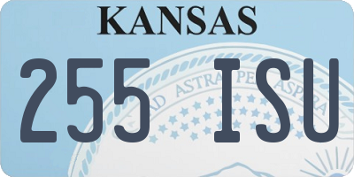 KS license plate 255ISU