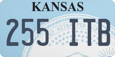KS license plate 255ITB