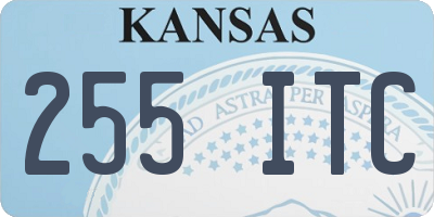 KS license plate 255ITC