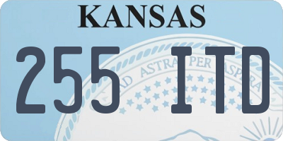 KS license plate 255ITD