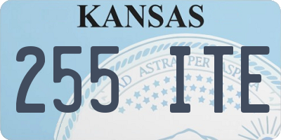 KS license plate 255ITE
