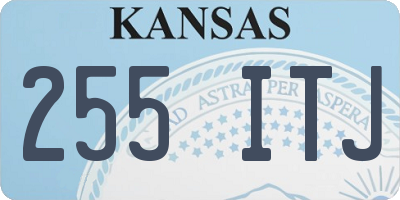 KS license plate 255ITJ