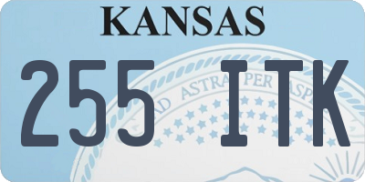 KS license plate 255ITK