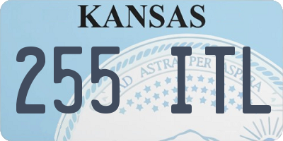 KS license plate 255ITL