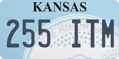 KS license plate 255ITM