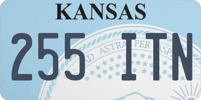 KS license plate 255ITN