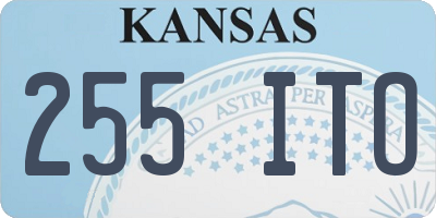 KS license plate 255ITO