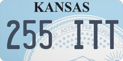 KS license plate 255ITT