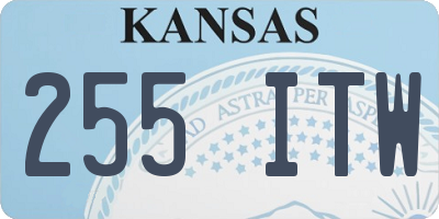 KS license plate 255ITW