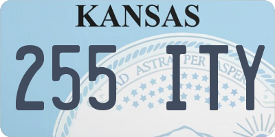 KS license plate 255ITY