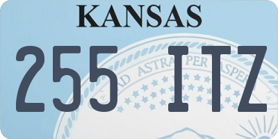 KS license plate 255ITZ