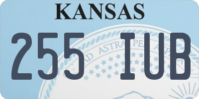 KS license plate 255IUB