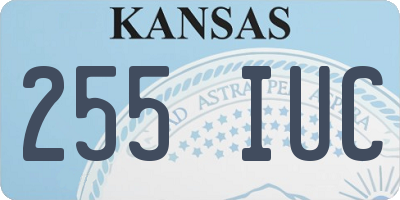 KS license plate 255IUC