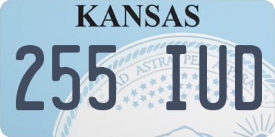 KS license plate 255IUD