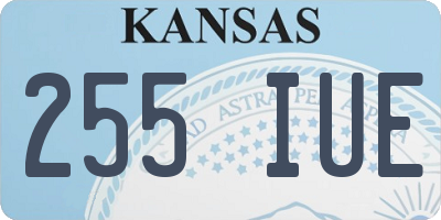 KS license plate 255IUE