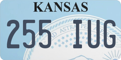 KS license plate 255IUG