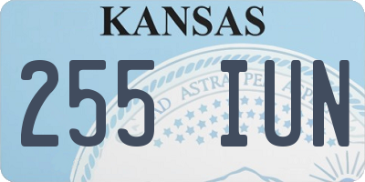 KS license plate 255IUN