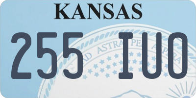 KS license plate 255IUO
