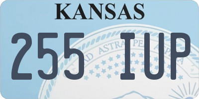 KS license plate 255IUP