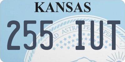 KS license plate 255IUT