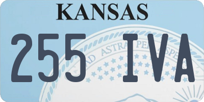 KS license plate 255IVA