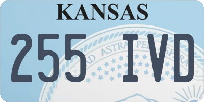 KS license plate 255IVD