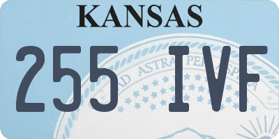 KS license plate 255IVF