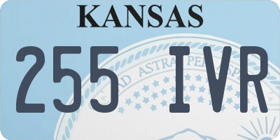 KS license plate 255IVR