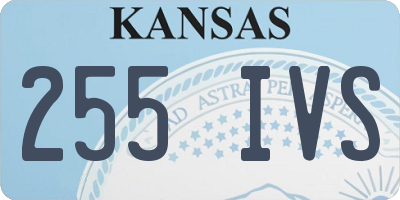 KS license plate 255IVS