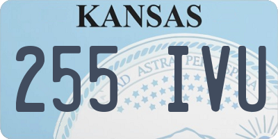 KS license plate 255IVU