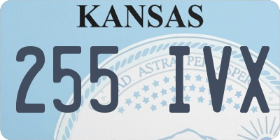 KS license plate 255IVX
