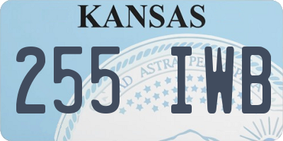 KS license plate 255IWB