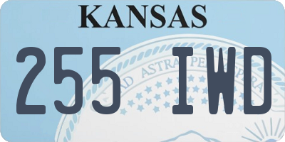 KS license plate 255IWD