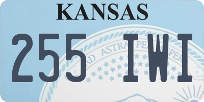 KS license plate 255IWI