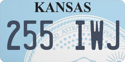 KS license plate 255IWJ