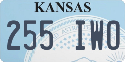 KS license plate 255IWO