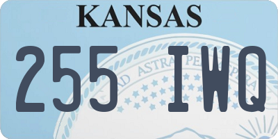 KS license plate 255IWQ