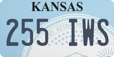 KS license plate 255IWS