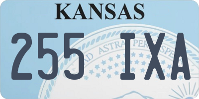 KS license plate 255IXA